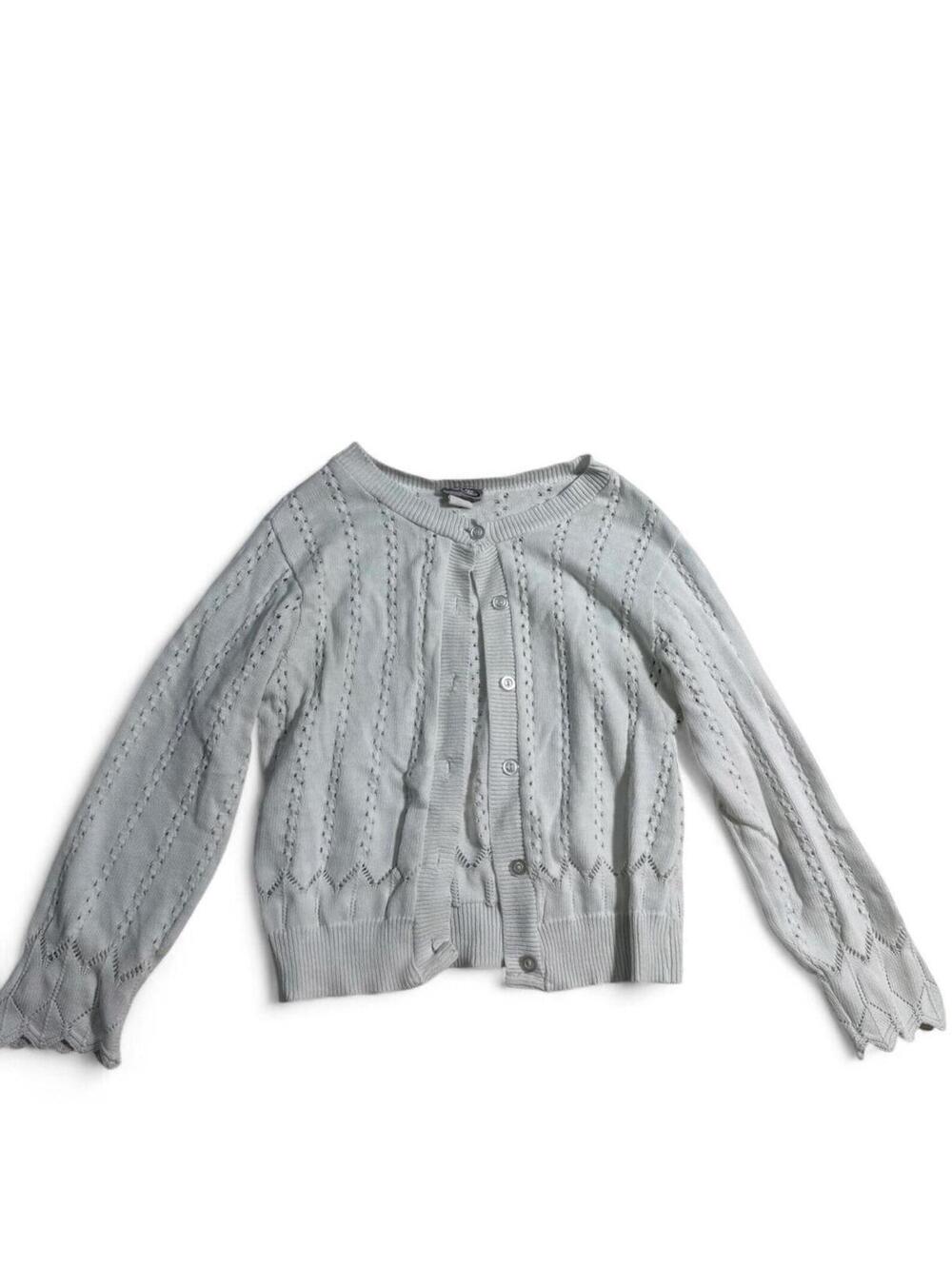 Y2K Rave Brand White Cropped  knit cardigan Size S